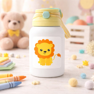 Safari Lion Trendy Square Sticker