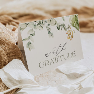 Safari Monkey Baby Shower Thank You Card