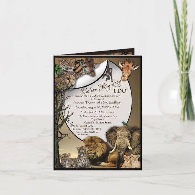 Safari Outdoor Wedding Shower Invitation (Front)