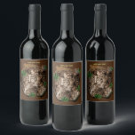 Safari Outdoor Wine Label<br><div class="desc">Get married at any breathtaking outdoor safari bush lodge anywhere around the world can be a very private affair unless you send a Safari passport card as an invitation to celebrate your wonderful event</div>