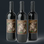 Safari Outdoor Wine Label<br><div class="desc">Get married at any breathtaking outdoor safari bush lodge anywhere around the world can be a very private affair unless you send a Safari passport card as an invitation to celebrate your wonderful event</div>