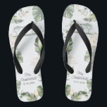 Safari Palm Leaves Honeymoon Botanical Script Mrs Jandals<br><div class="desc">Wild,  calm,  and elegant wedding gift for the honeymoon couple featuring a giraffe,  gold effect and green leaves. Perfect for wedding gifts or other special occasions</div>