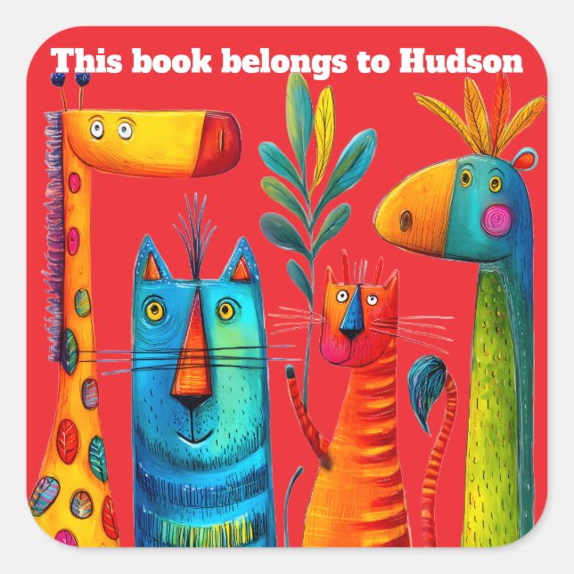 Safari Pals Abstract Sticker (Front)