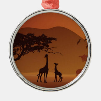 Safari park metal tree decoration