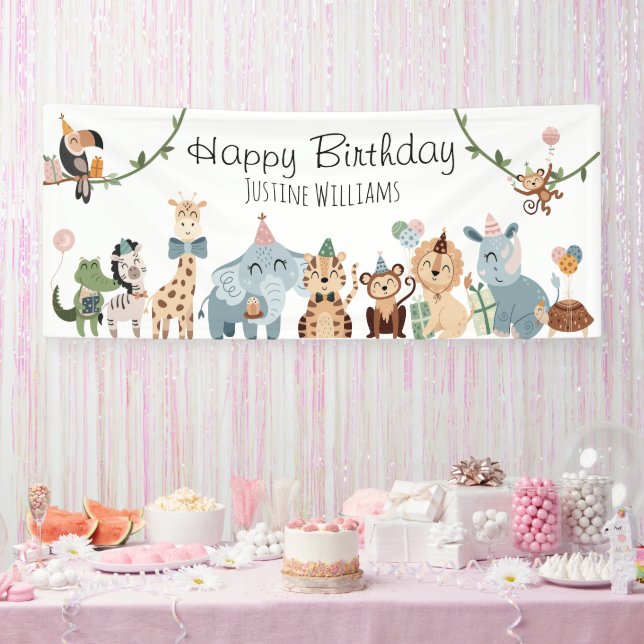Safari Party Animals Birthday Party Banner (Party)