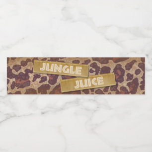 Safari Party Water Bottle Label