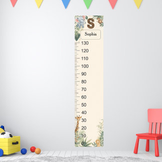 Safari Personalized Name Monogram S Growth Chart