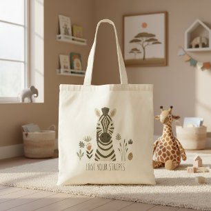 Safari Portrait Zebra ID1264 Tote Bag