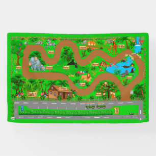 Safari Roads for Cars 2 1/2' x 4' Banner