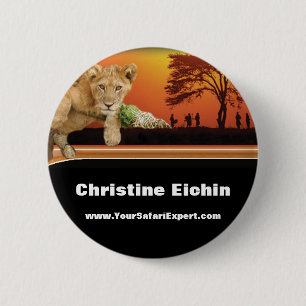 Safari Scene Button OR Name Tag
