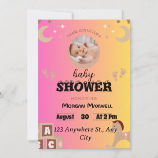 "Safari Soirée: Bernadette's Baby Shower Celebrati Invitation