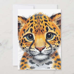Safari Spirit Cheetah Cub  Invitation