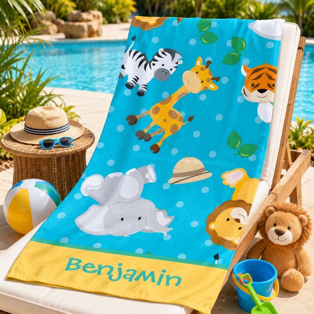 Safari Splash Kids’  Beach Towel (Creator Uploaded)