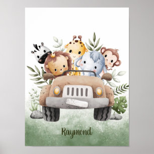 Safari Squad Adventure Customisable Poster