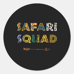 Safari Squad African Family Vacation Summer Vacay  Classic Round Sticker