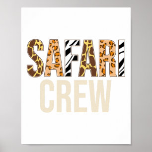 Safari Squad Animals Zoo Wildlife Zoo Halloween Co Poster