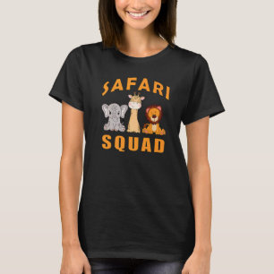 Safari Squad baby elephant lion and giraffe   T-Shirt