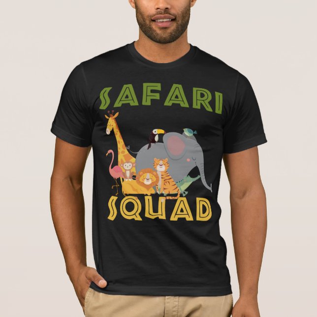 Safari Squad Zoo Animal Family Vacation T-Shirt (Front)