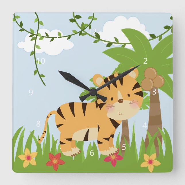 Safari Square Wall Clock (Front)