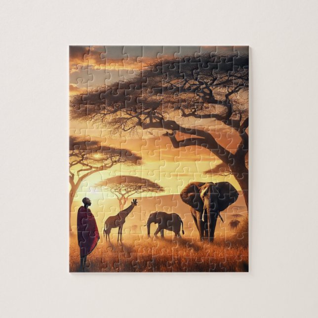 Safari Sunset  Jigsaw Puzzle (Vertical)