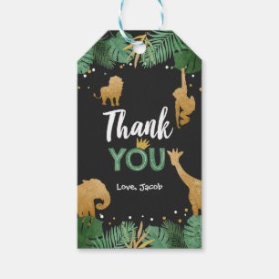 Safari thank you favour gift tag Jungle Zoo Animal