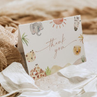 SAFARI Thank You Folded Card