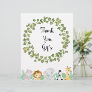 Safari Thank You Gifts Poster