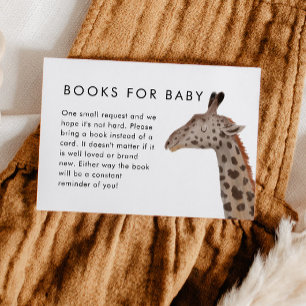 Safari Theme Baby Shower Book Request Enclosure Card