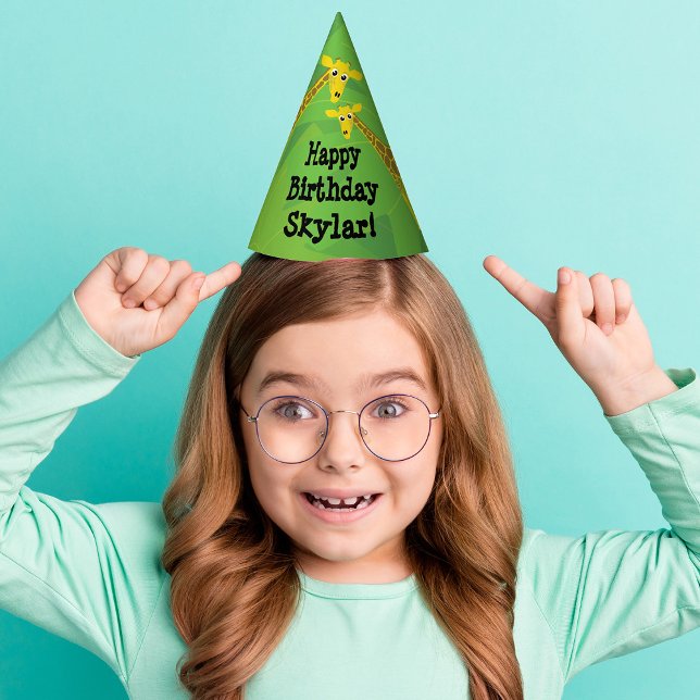 Safari theme birthday- giraffes party hat (Creator Uploaded)