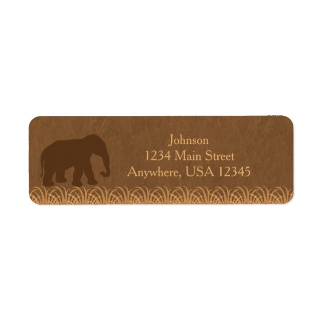 Safari Theme | Elephant Silhouette |  Personalised (Front)