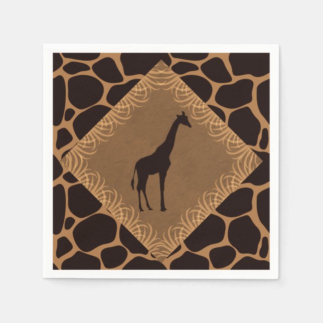 Safari Theme Giraffe Napkin (Front)