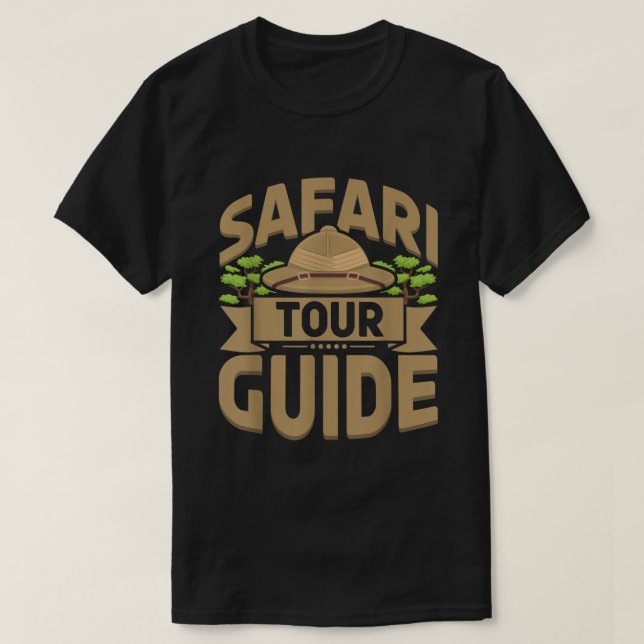 Safari Tour Guide Costume Africa Zoo Outfit Safari T-Shirt (Design Front)