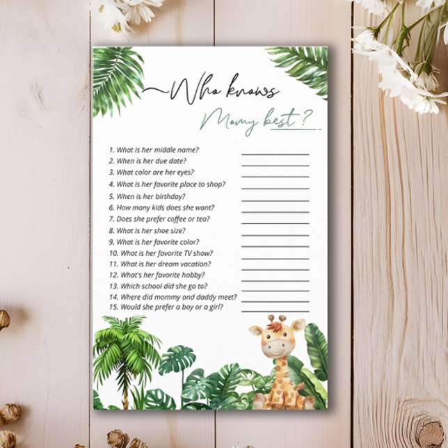 Safari Tropical Who Knows Mummy Best Game Flyer (Creator Uploaded)