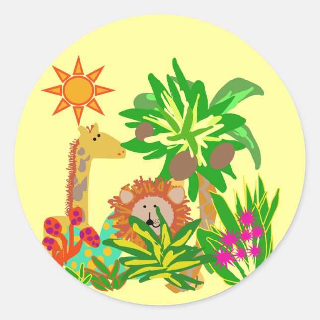 Safari Tshirts and Gifts Classic Round Sticker (Front)