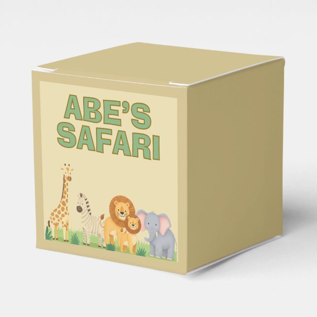 Safari upsherin birthday Favour Box (Front Side)
