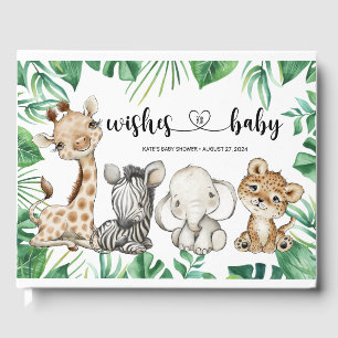 Safari Wild Animals Baby Shower Guest Book