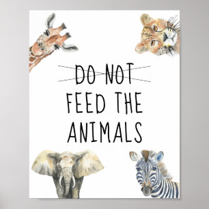 Safari wild animals - Don't FEED THE ANIMALS GAME Poster