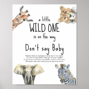 Safari wild animals - Don't say baby Poster