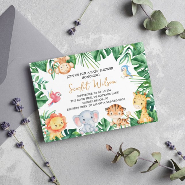 Safari Wild Oh Baby! Baby Shower Invitation (Creator Uploaded)