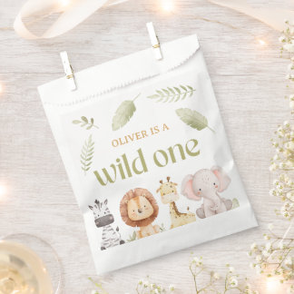 Safari Wild One 1st Birthday Favour Bags