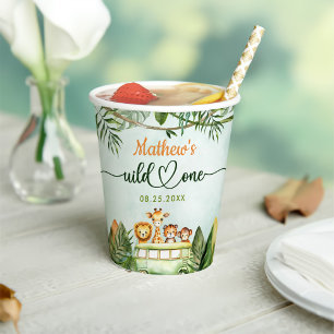 Safari Wild One 1st Birthday Paper Cups