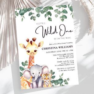 Safari Wild One Baby Shower Invitation