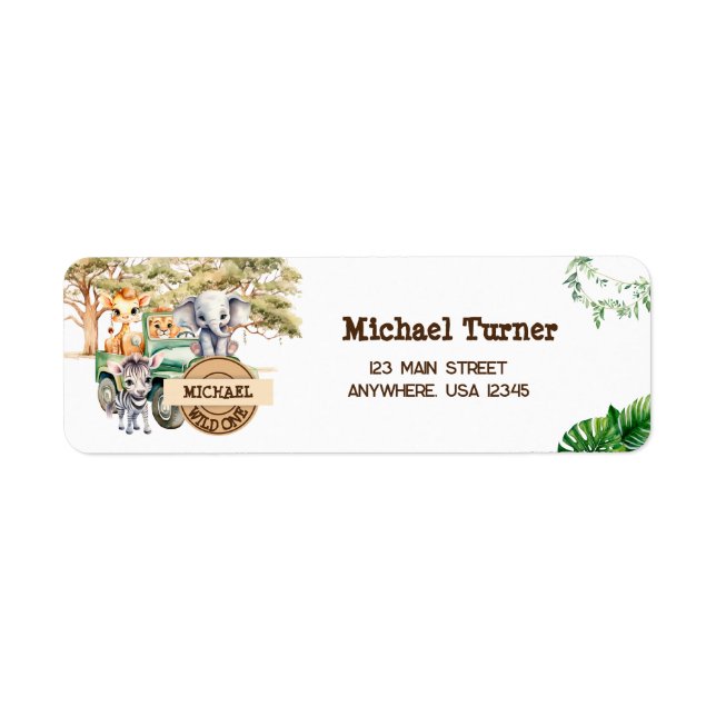 Safari Wild One Birthday (Front)