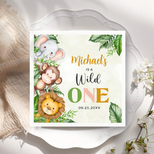 Safari Wild One Birthday Napkin