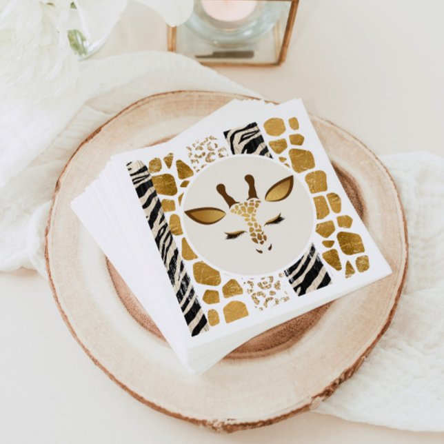 Safari Wild one birthday party Napkin (Creator Uploaded)