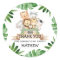 Safari Wild One Birthday Thank you Round Stickers
