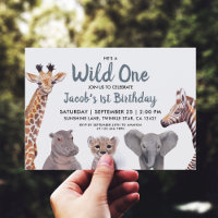 Safari Wild One Boy 1st Birthday 