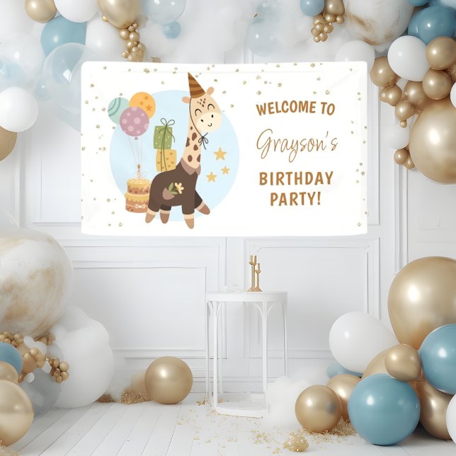 Safari Wild One Boy Birthday Welcome Banner (Creator Uploaded)