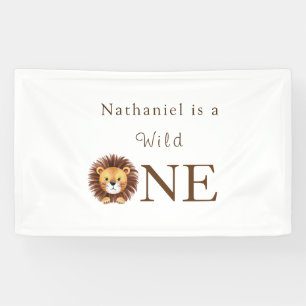 Safari wild one first  birthday  banner