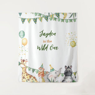 Safari Wild One Tapestry/Backdrop Tapestry